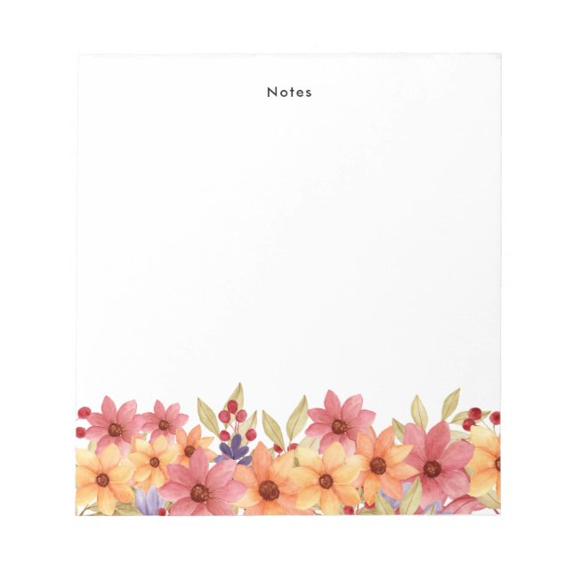 Autologen für Wasserfarben fallen benutzerdefinier Notizblock (Vorderseite)