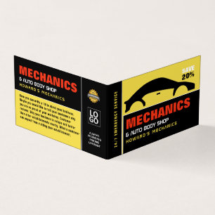 Autologo, Mechanik und Reparatur von Auto, detaill Visitenkarten