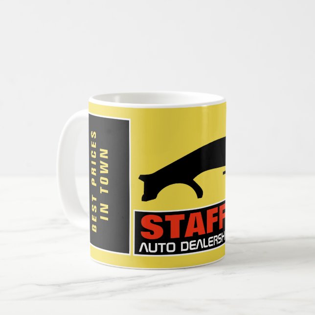 Autologo, Werbung für den Vertrieb von Auto Kaffeetasse (Vorderseite Links)