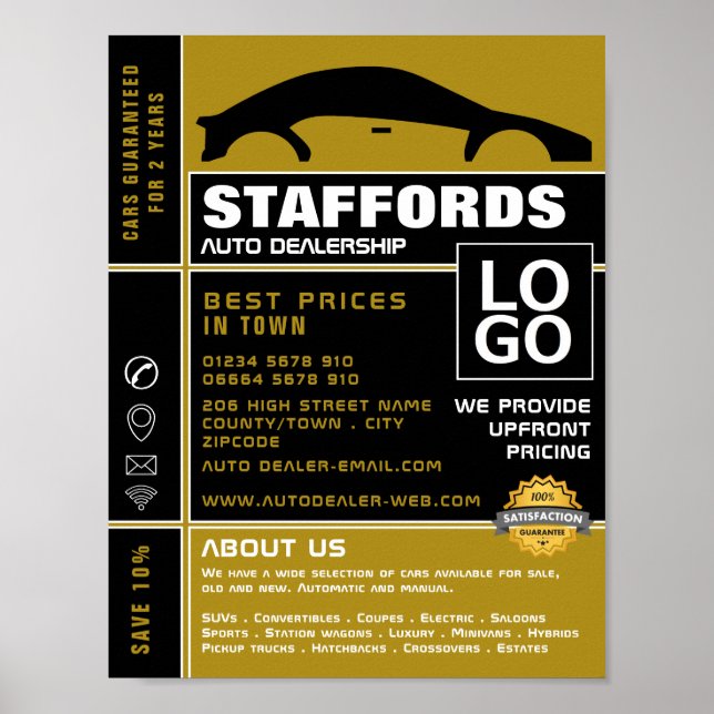 Autologo, Werbung für den Vertrieb von Auto Poster (Vorne)