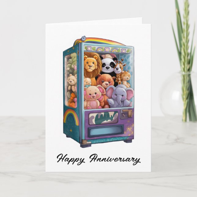 Automat gefüllt mit Teddybären Karte (Vorderseite)