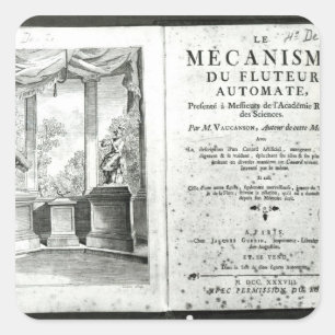 Automaten, Illustration der Frontispiz Quadratischer Aufkleber