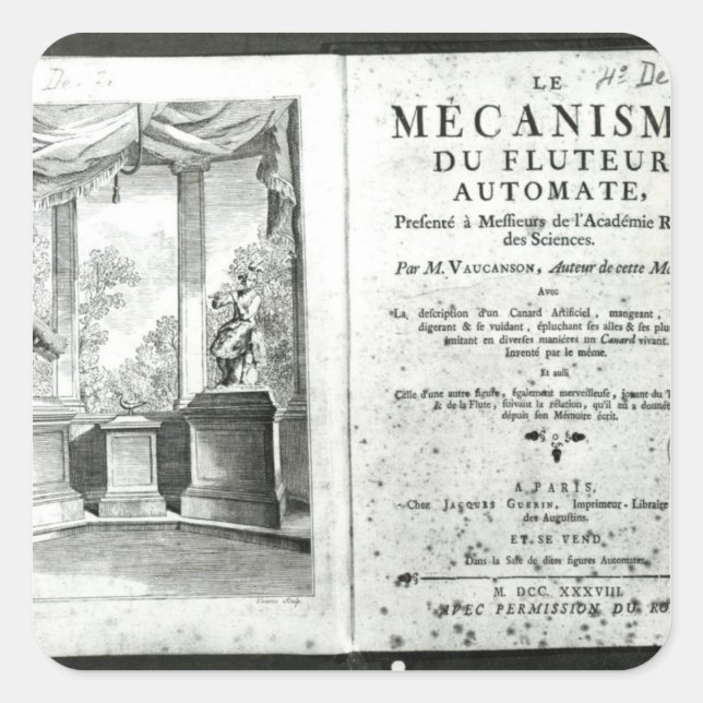 Automaten, Illustration der Frontispiz Quadratischer Aufkleber (Vorderseite)