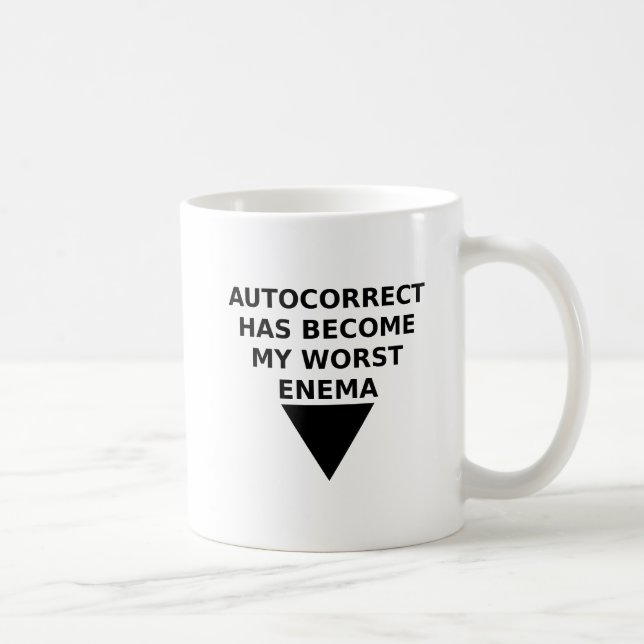 Automatikorrigierter Feind Funny Mug Tasse (Rechts)