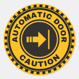 Automatische Tür rechts Runder Aufkleber
