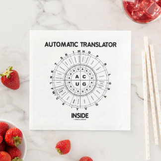 Automatischer Translator Inside RNA Codon Wheel Serviette