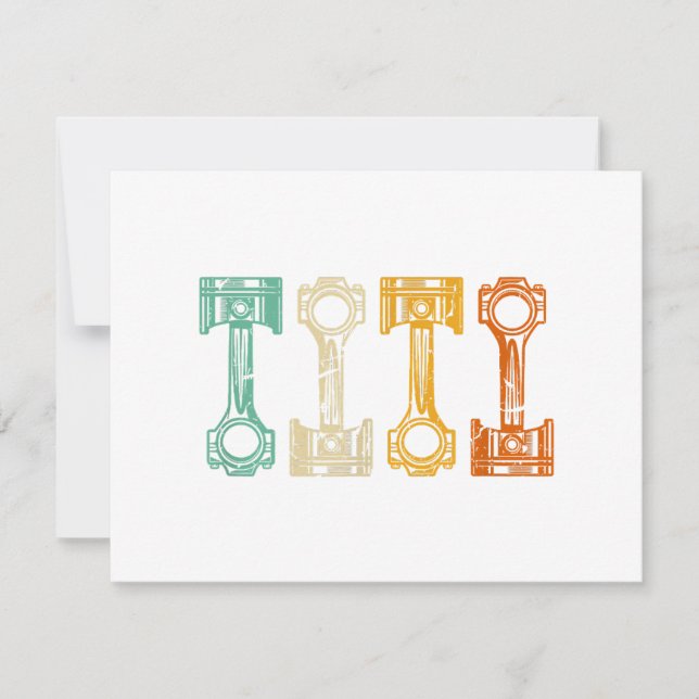 Automatischer Vintager Tuner Feiertagskarte (Vorderseite)