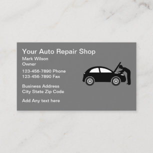 Automechaniker Automotive-Reparatur Visitenkarte