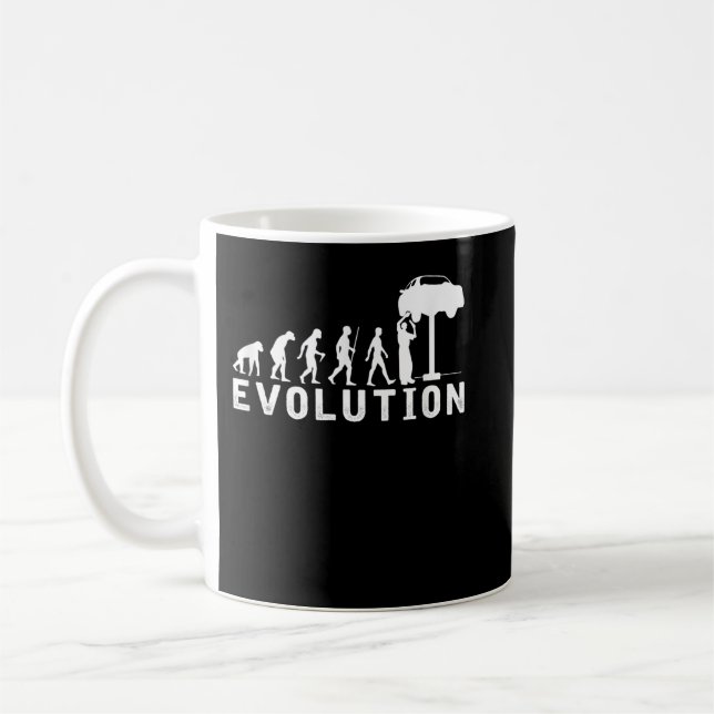 Automechaniker-Evolution Kaffeetasse (Links)