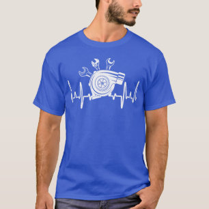 Automechaniker-Herzschlag-Schraubenschlüssel undur T-Shirt