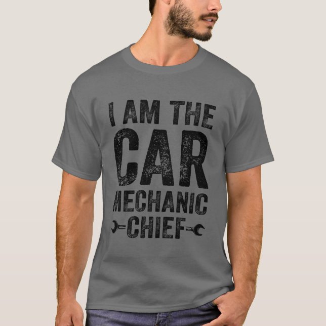 Automechaniker I Amhe Chefauthomechaniker T-Shirt (Vorderseite)