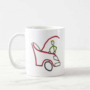 Automechaniker Stickman Kaffeetasse