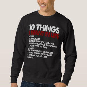 Automechaniker Typ Auto  10 Dinge, die ich in mein Sweatshirt