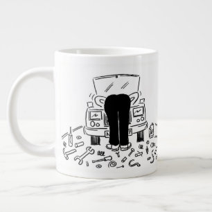 Automechanische Illustration Jumbo-Tasse