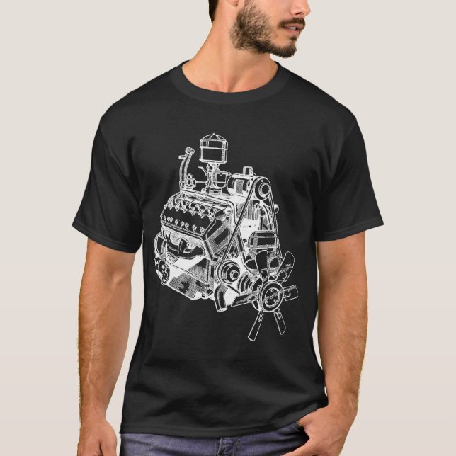 Automobil / 12 Motor Motorik T-Shirt (Vorderseite)