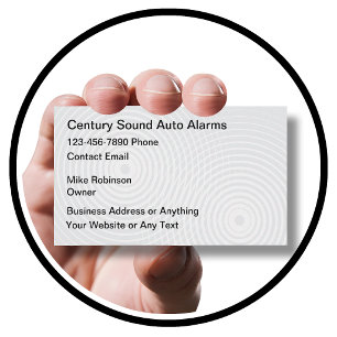 Automobil-Audio und -Sicherheit Visitenkarte