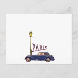 Automobil der 1920er Jahre - Paris Postkarte