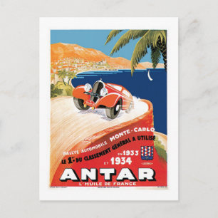 Automobil-Rallye Monte Carlo Postkarte