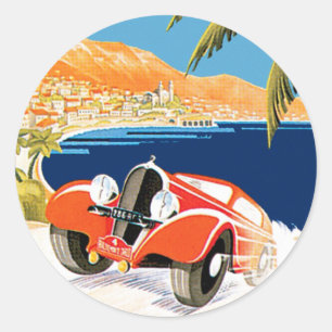 Automobil-Rallye von Monte Carlo Runder Aufkleber