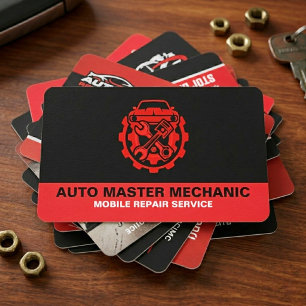 AUTOMOBIL-REPARATURSERVICE AUTO MECHANIKER VISITENKARTE