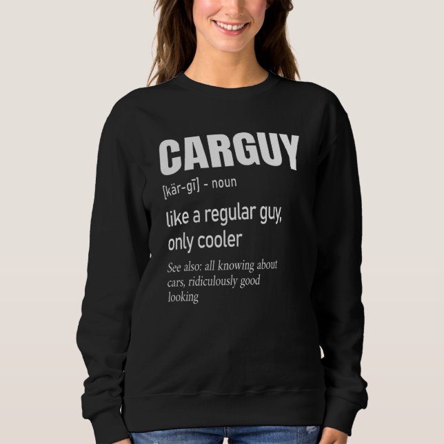 Automobil-Typ Definition Mechanik und Auto Racing  Sweatshirt (Vorderseite)