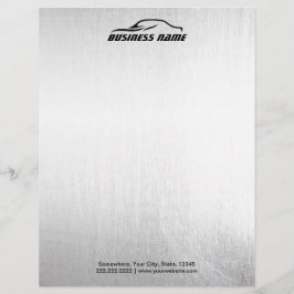 AutomobilAuto-Auto-beruflicher Metallhintergrund Briefkopf