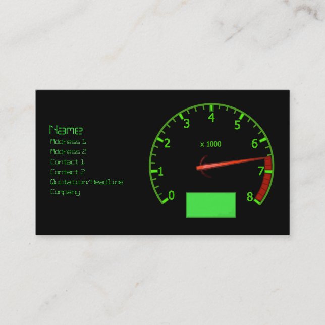 Automobilauto-Mechaniker Visitenkarte (Vorderseite)