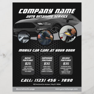 Automobildetailing-Flyer Flyer