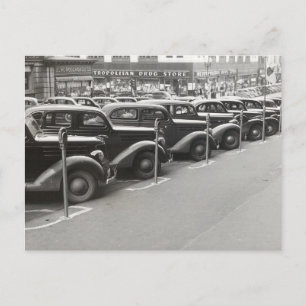 Automobile in Omaha, 1938 Postkarte