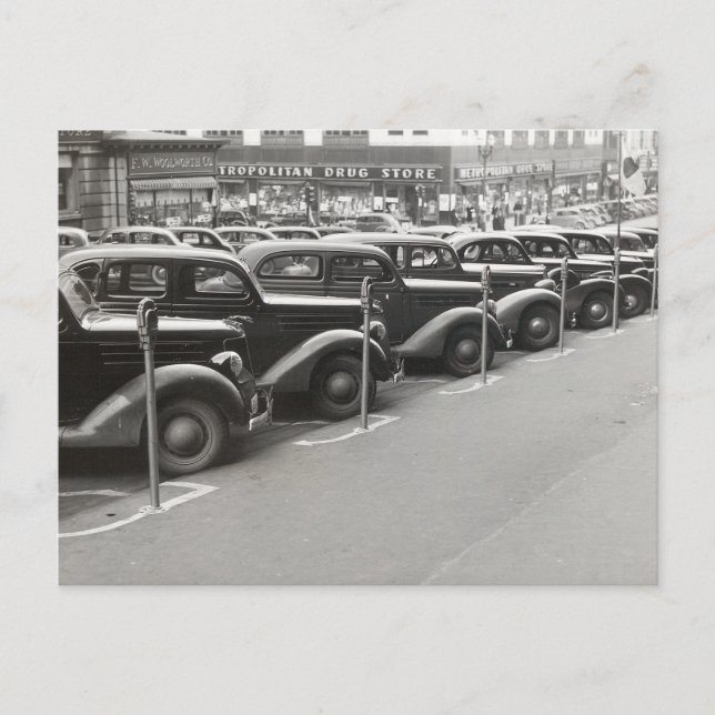 Automobile in Omaha, 1938 Postkarte (Vorderseite)