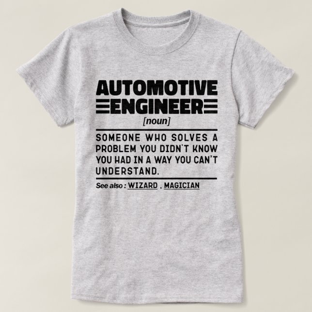 Automobilingenieur Noun Beruflich Vater Cool T-Shirt (Design vorne)