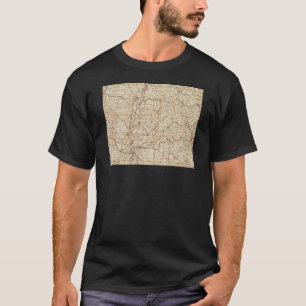 Automobilkarte Massachusetts Vintage-Geographie Au T-Shirt