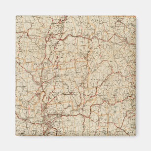 Automobilkarte Massachusetts Vintages geografische Magnet
