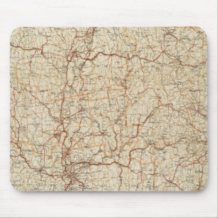 Automobilkarte Massachusetts Vintages geografische Mousepad