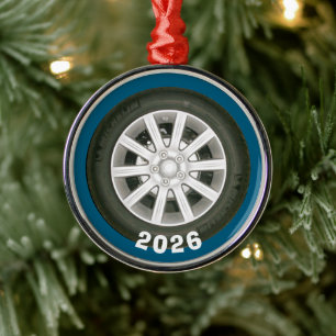 Automobilrad Ornament Aus Metall