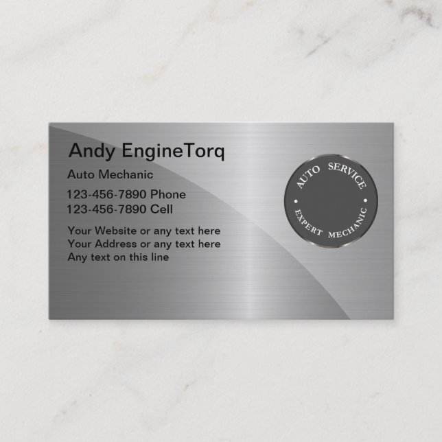 AutomobilVisitenkarten Visitenkarte (Vorderseite)