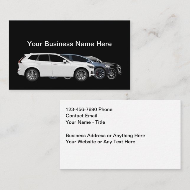 Automotive Business Cards Modernes Design Visitenkarte (Vorne/Hinten)