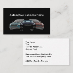Automotive Business Cards SUV Graphics Visitenkarte