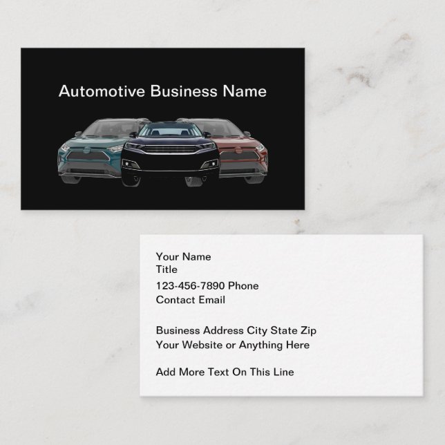 Automotive Business Cards SUV Graphics Visitenkarte (Vorne/Hinten)