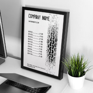 Automotive Business Flyer mit Reifenprofil-Design