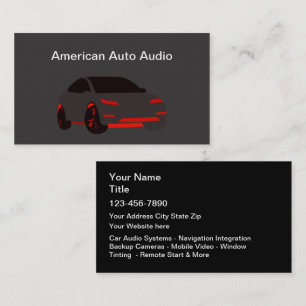 Automotive Car Audio Geschäftskarte Visitenkarte