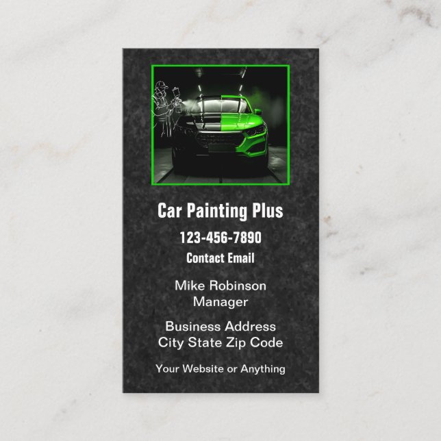 Automotive Car Painting Business Cards Visitenkarte (Vorderseite)