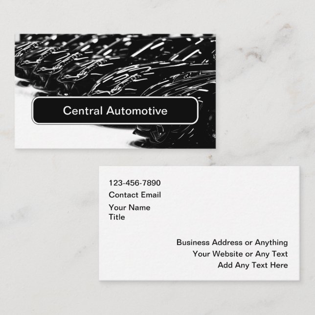 Automotive Cool Business Cards Design Visitenkarte (Vorne/Hinten)