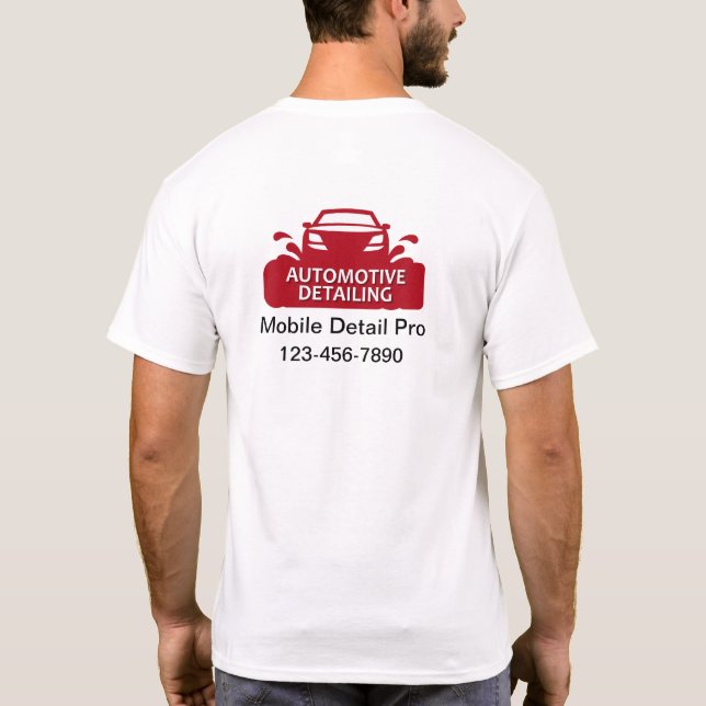 Automotive Detection Personal Budget Work Shirts (Rückseite)