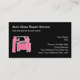 Automotive Fensterreparatur und Solar-Geschäftskar Visitenkarte