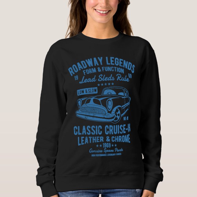 Automotive Nostalgia Classic Car Cruise in Distres Sweatshirt (Vorderseite)