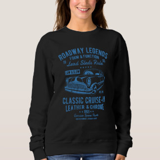 Automotive Nostalgia Classic Car Cruise in Distres Sweatshirt