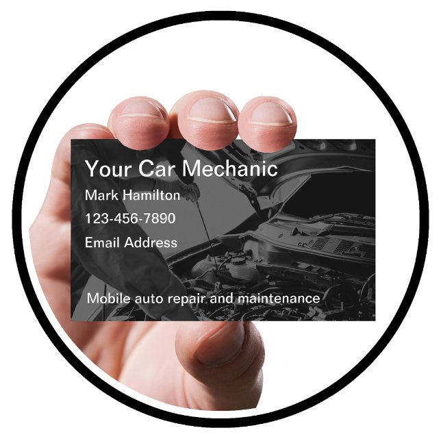 Automotive Services Car Mechanic Visitenkarte (Von Creator hochgeladen)