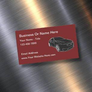 Automotive Services Car Theme Magnetische Visitenkarte