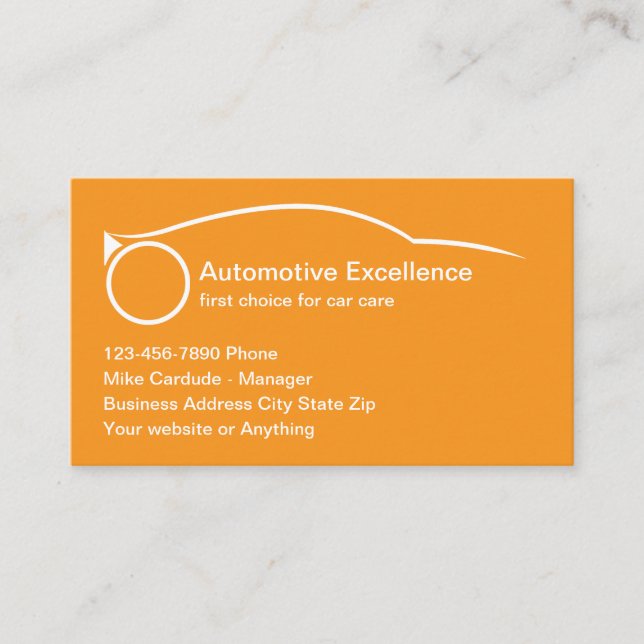 Automotive Services Cool Business Cards Visitenkarte (Vorderseite)